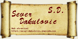 Sever Dakulović vizit kartica